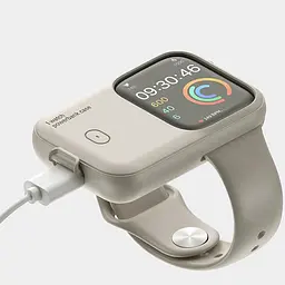 Портативний ЗП Charging Soft Case for Apple Watch 49mm 1200 mAh Moon White - мініатюра 2