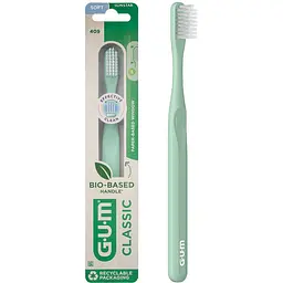 Зубна щітка GUM Classic Bio-Based Handle м'яка бірюзова