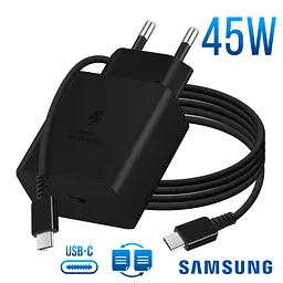 Зарядний пристрій Samsung 45W PD чорний EP-TA845XBEGRU - мініатюра 7