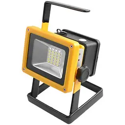 Акумуляторний LED Прожектор 30W світлодіодний ліхтар пластиковий 12V та 220V Balong 204 жовтий