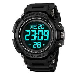 Наручний годинник чоловічий 2422BK Black Skmei acs0029933 - мініатюра 2