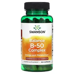 Комплекс витаминов группы B Balance B-50 Complex 100 капсул Swanson vit0005644