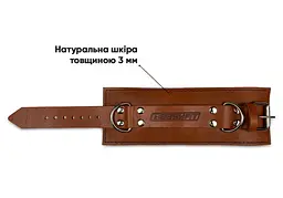Манжета EasyFit F10 для тяги на тренажері (шкіра) коричнева - мініатюра 3