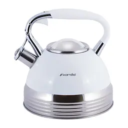 Чайник із свистком Kamille KM-0696WH 2.7 л білий - мініатюра 4