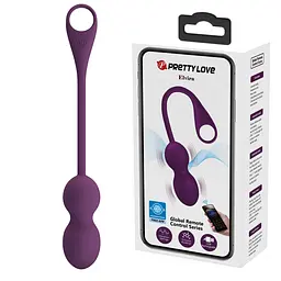 Вагінальні кульки Pretty love Elvira dark Purple, 12 vibration functions Mobile APP Long-distance Co PRETTY LOVE BI-210212HP-2 100022 - мініатюра 1