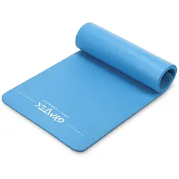 Килимок (мат) для йоги та фітнесу Gymtek NBR 1см голубий - мініатюра 1