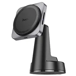 Автотримач з БЗП Hoco HW16 Speed (center console) Black / Metal gray - мініатюра 3