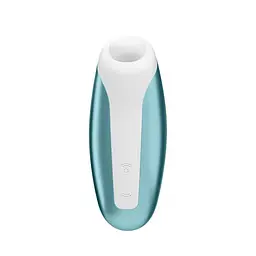 Вакуумний стимулятор клітора з вібрацією Satisfyer Love Breeze блакитний - мініатюра 3