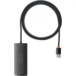 USB-хаб Baseus Lite Series 4-in-1 Hub Adapter Black (WKQX030101) [136670] - мініатюра 2