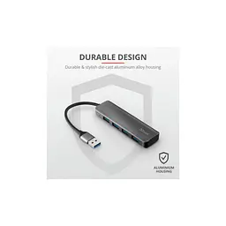 Концентратор Halyx 4-Port USB-A 3.2 Grey Trust (24947_TRUST) - мініатюра 11