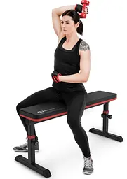 Лавка тренувальна Hop-Sport HS-1025 Pro для жиму горизонтальна регульована - мініатюра 12