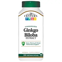 Натуральна добавка 21st Century Ginkgo Biloba Extract, 200 вегакапсул