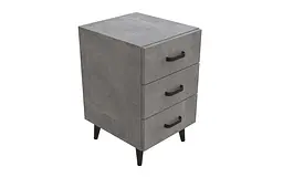 Тумба Віва 3 на конусних ніжках Ferrum-decor 56,5x35x40 Чорний метал ДСП Бетон 16 мм (FRD-106817) - мініатюра 3