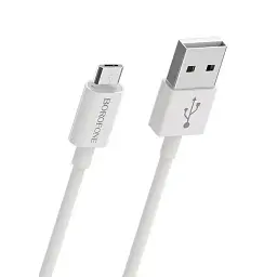 Кабель Borofone BX22 Bloom USB Micro USB 2.4A 1 м провід для зарядки смартфона/телефону білий
