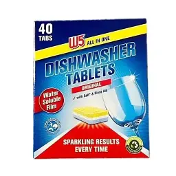 Таблетки для посудомийної машини W5 All in 1, 40 шт
