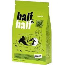 Сухий корм Half&Half для котів із чутливим травленням з індичкою 8 кг