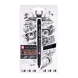 Набір лінерів Pigma Micron Black Edition 6 шт.(005-08) Чорний Sakura