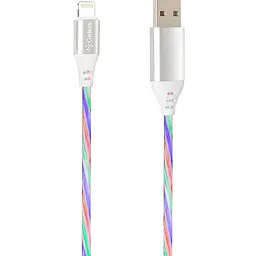 USB кабель Gelius Pro LED RGB GP-UC06i Apple Lightning Silver