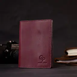 Відмінна шкіряна обкладинка на паспорт Grande Pelle 16794 бордовий - мініатюра 7
