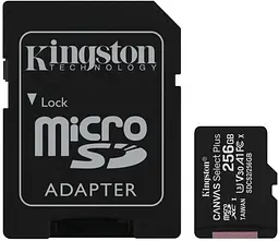 Карта пам'яті Kingston microSDHC/SDXC UHS-I Class 10 Canvas Select Plus SD адаптер 256Gb