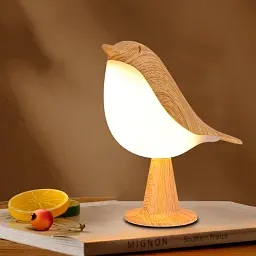 LED нічник-аромалампа BauTech пташка з дистанційним та сенсорним керуванням Коричневий - мініатюра 5