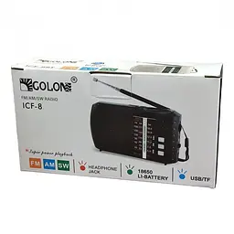 Радіоприймач на акумуляторі 18650 червоний із Bluetooth FM USB MicroSD Golon ICF-8BT - мініатюра 4