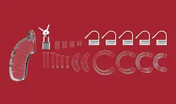 Пояс вірності для чоловіків ManCage 04 Chastity Cage 12 см прозорий - мініатюра 6
