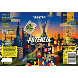 Пиво світле нефільтроване Forever Potencia 7.5% 0.5 л з/б - мініатюра 2