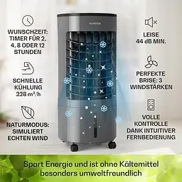 Мобільний кондиціонер вентилятор Klarstein Skypillar 3-в-1 (10035795) - мініатюра 2
