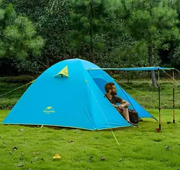 Намет Naturehike P-Series NH18Z022-P 200x180x100 см Блакитний (1047-6975641887911) - мініатюра 2