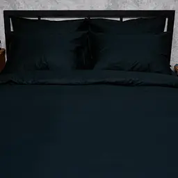 Комплект постельного белья Moon&Star Satin Premium Black Velvet Двоспальний 175х210 см наволочки 2х50х70 см - мініатюра 2