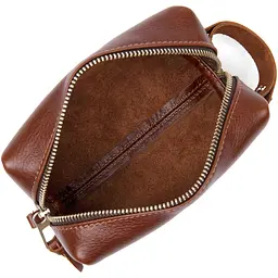 Чоловіча шкіряна косметичка GRANDE PELLE 15х10х7 см acs0018594 - мініатюра 3