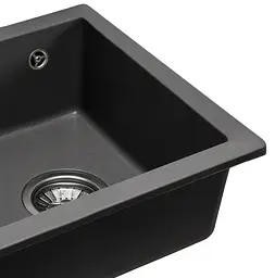 Кухонна мийка гранітна Rea Nels black ZLE-00109, Чорний - мініатюра 2