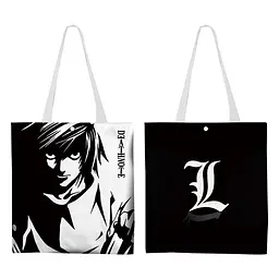 Шоппер еко-сумка Зошит смерті Ел Лоулайт Death Note L 33 х 37 см двосторонній