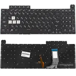 Клавіатура для ноутбука ASUS (G731GD G731GT G731GU) rus чорний без фрейма подсветка клавиш (RGB 4)