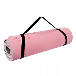 Коврик (мат) для йоги та фітнесу 4FIZJO TPE 1 см Pink/Grey 4FJ0200 (P-5907739311900) - мініатюра 3