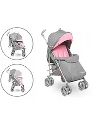 Прогулянкова коляска Lionelo Irma Pink, сіра з рожевим (LO-IRMA PINK) - мініатюра 6