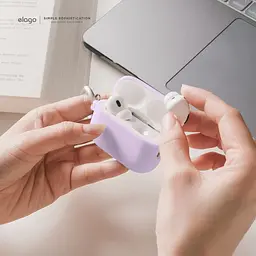 Чохол Elago Silicone Hang Case Lavender for AirPods Pro 2nd Gen лавандовий (EAPP2CSC-ORHA-LV) - мініатюра 3