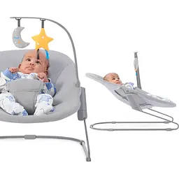Шезлонг-гойдалка Kinderkraft Calmee сірий (00-00305093) - мініатюра 4