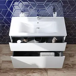 Тумба підлогова AM.PM X - Joy 100 см з умивальником (M85-FSX1002-WC1002WG38) - мініатюра 3