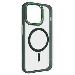 Чехол Apple iPhone 13 Pro, Unit MagSafe, зеленый, прозрачный, магсейф, противоударный, магнитный, панель-накладка с поддержкой MagSafe, с поддержкой беспроводной зарядки, TPU+PC, защита всего корпуса, ударопрочный, ArmorStandart (ARM66941)