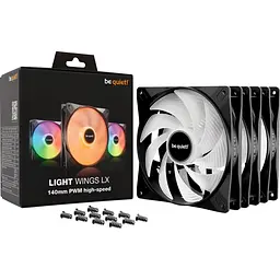 Комплект вентиляторів Be quiet! LIGHT WINGS LX 140mm PWM high-speed 3 шт (BL130) - мініатюра 4