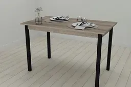 Стіл кухонний Ferrum-decor Маріо 75x120x60 Чорний ДСП Сонома Трюфель 16мм (FRD-106325)