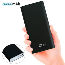 Арядка для телефону павер банк чорний 20800mAh MLpro 2642 зовнішній акумулятор - мініатюра 2