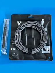 Кабель Oculus Link USB-C 3.2 Type-C Quest 2/3/Pro Pico 4 5 м Сірий (CC-5mGS) - мініатюра 9