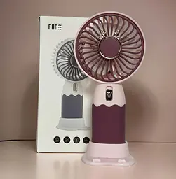 Портативний вентилятор на акумуляторі Portable Mini Fan акумуляторний міні вентилятор 18650 USB Бордовий - мініатюра 2