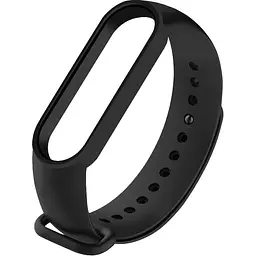 Силіконовий ремінець BeCover для Xiaomi Mi Smart Band 5 / Mi Smart Band 6 Black (705062) - мініатюра 2