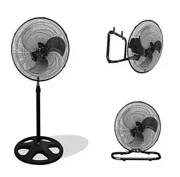 Вентилятор підлоговий No Brand Alfarid Fan 150 Вт Чорний (2104618620) - мініатюра 2