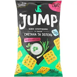 Снек вафлі кукурудзяні Jump 50г сметана та зелень