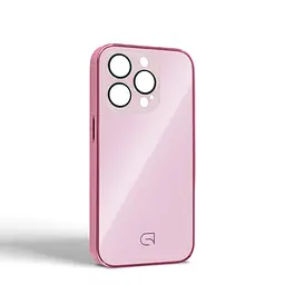 Чехол-накладка для Apple iPhone 15 Pro, Replica MagSafe, розовый, противоударный защитный чехол с магнитным кольцом MagSafe, защита всего корпуса, TPU+PC, зеркальный, выступающий бортик вокруг экрана, ArmorStandart (ARM76245) - мініатюра 2